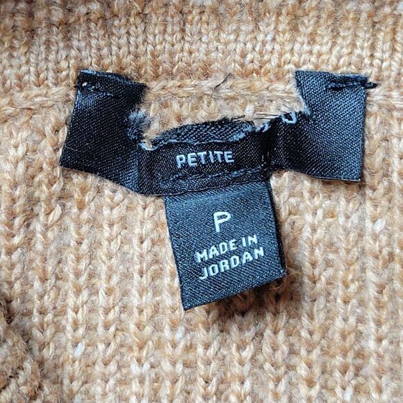 NWOT Talbots Tan Knit Sweater Sz P - Picture 6 of 7